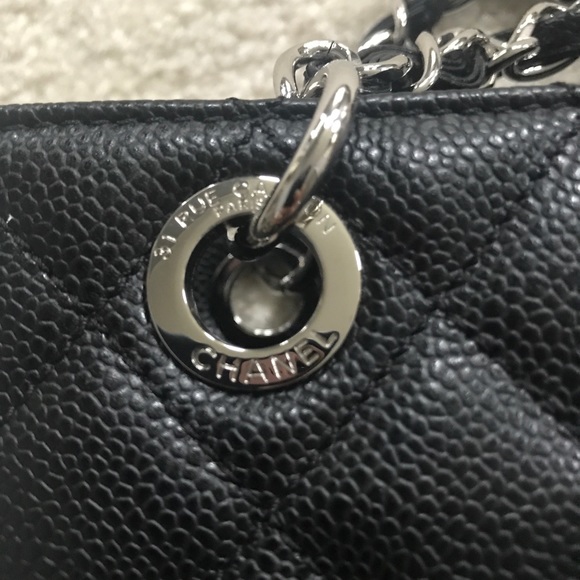 Discontinued Chanel PST Black Caviar Leather SHW - Picture 6 of 8